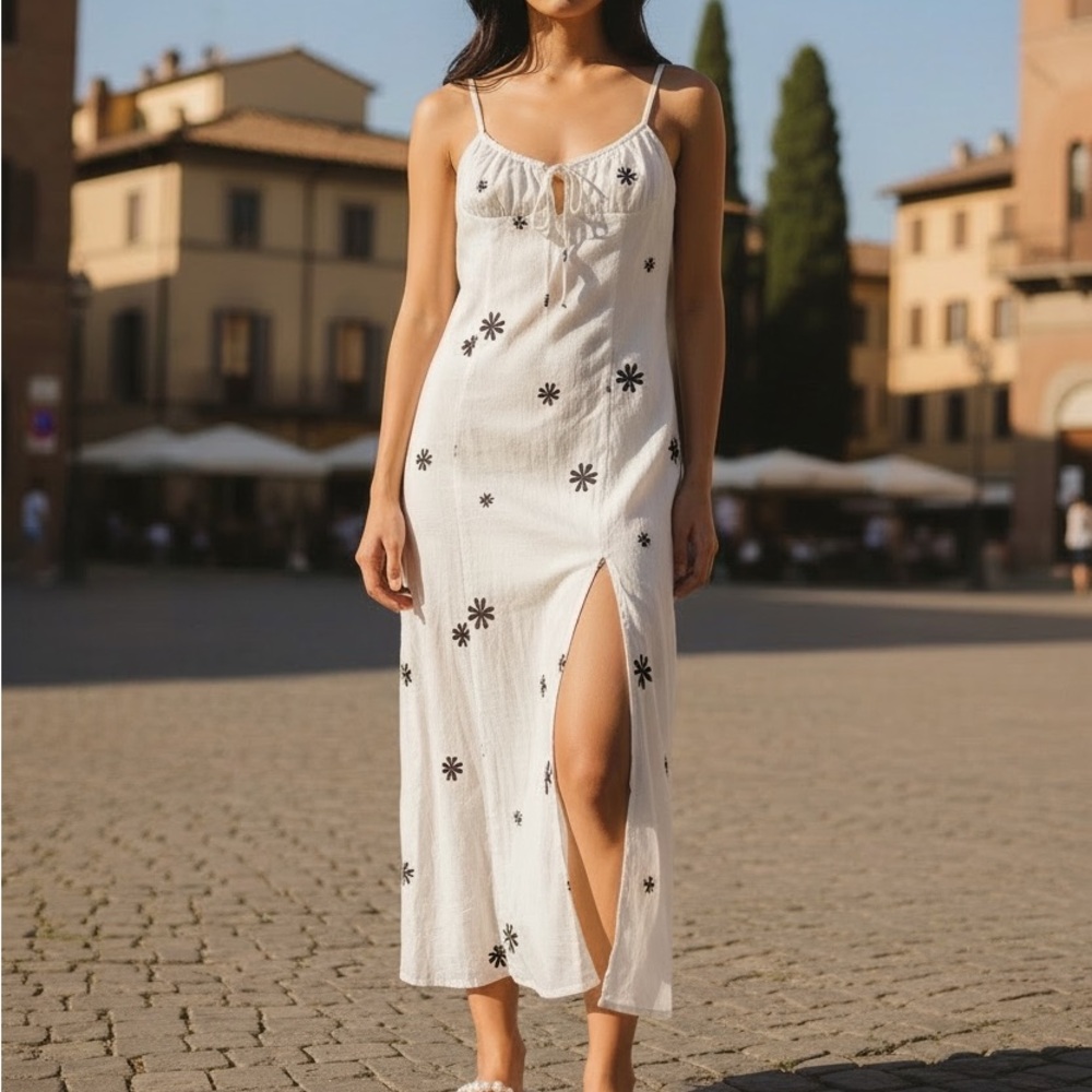 Zara White Maxi Dress